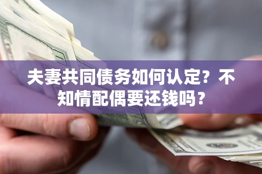 北京夫妻共同债务如何认定？不知情配偶要还钱吗？
