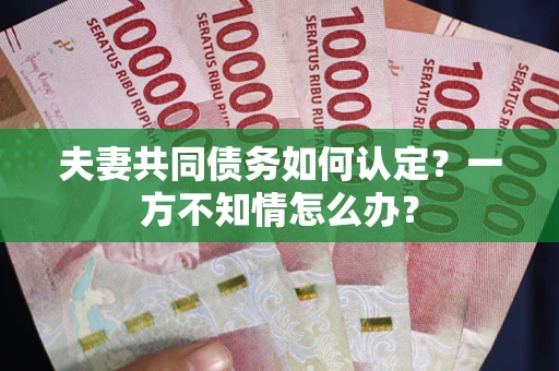 北京夫妻共同债务如何认定？一方不知情怎么办？