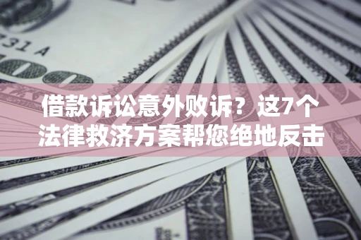 北京借款诉讼意外败诉？这7个法律救济方案帮您绝地反击！
