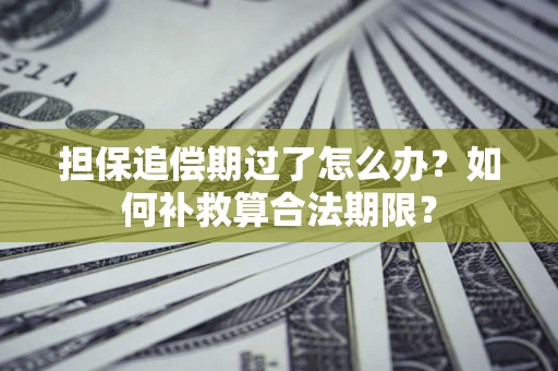 北京担保追偿期过了怎么办？如何补救算合法期限？