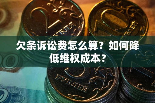 北京欠条诉讼费怎么算？如何降低维权成本？