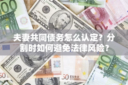 北京夫妻共同债务怎么认定？分割时如何避免法律风险？